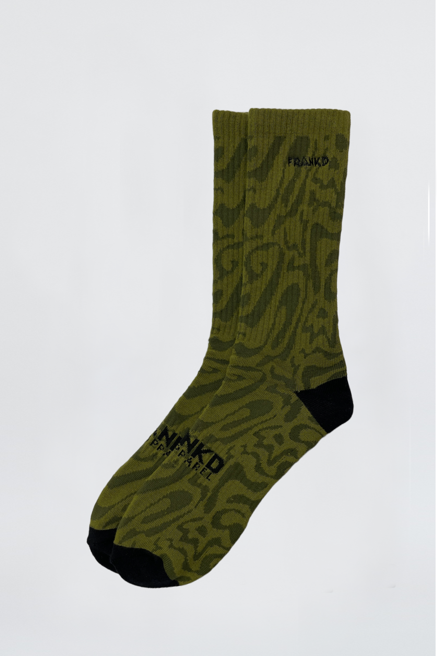 Jacquard Crew Sock - Moss