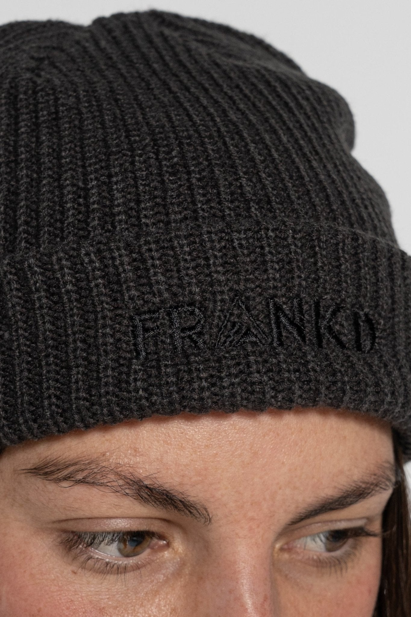 Embroidered Beanie - Charcoal - Frankd MTB Apparel