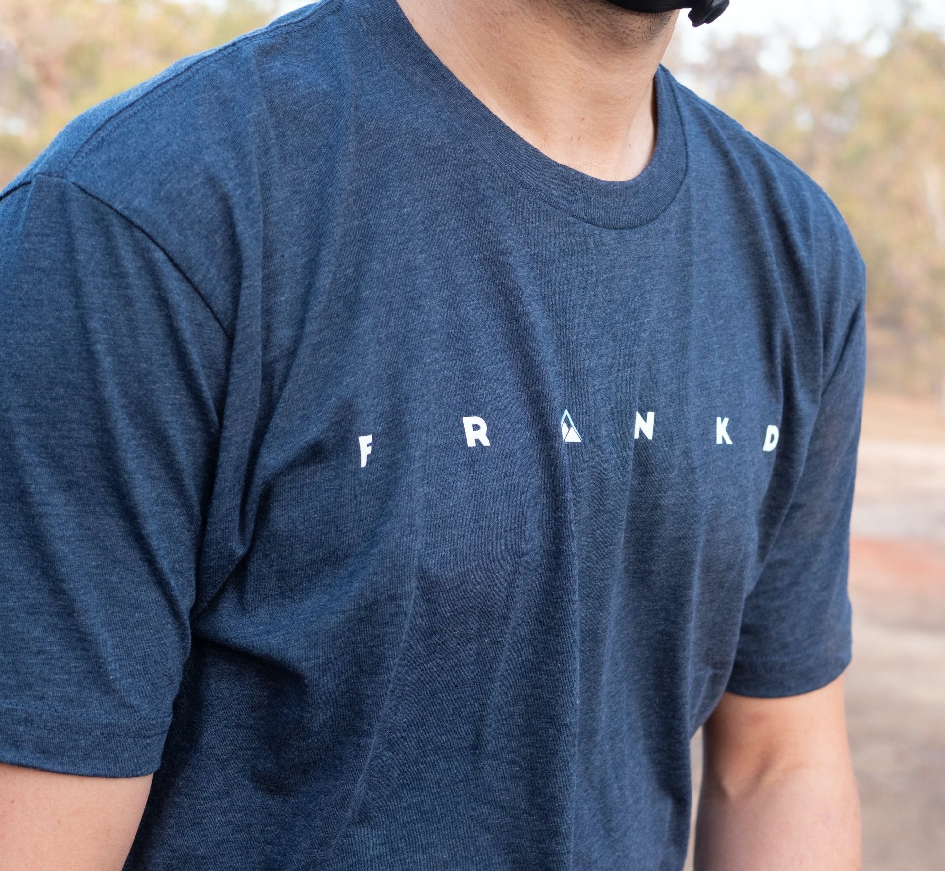 Wordmark Tech Tee Navy - Frankd MTB Apparel