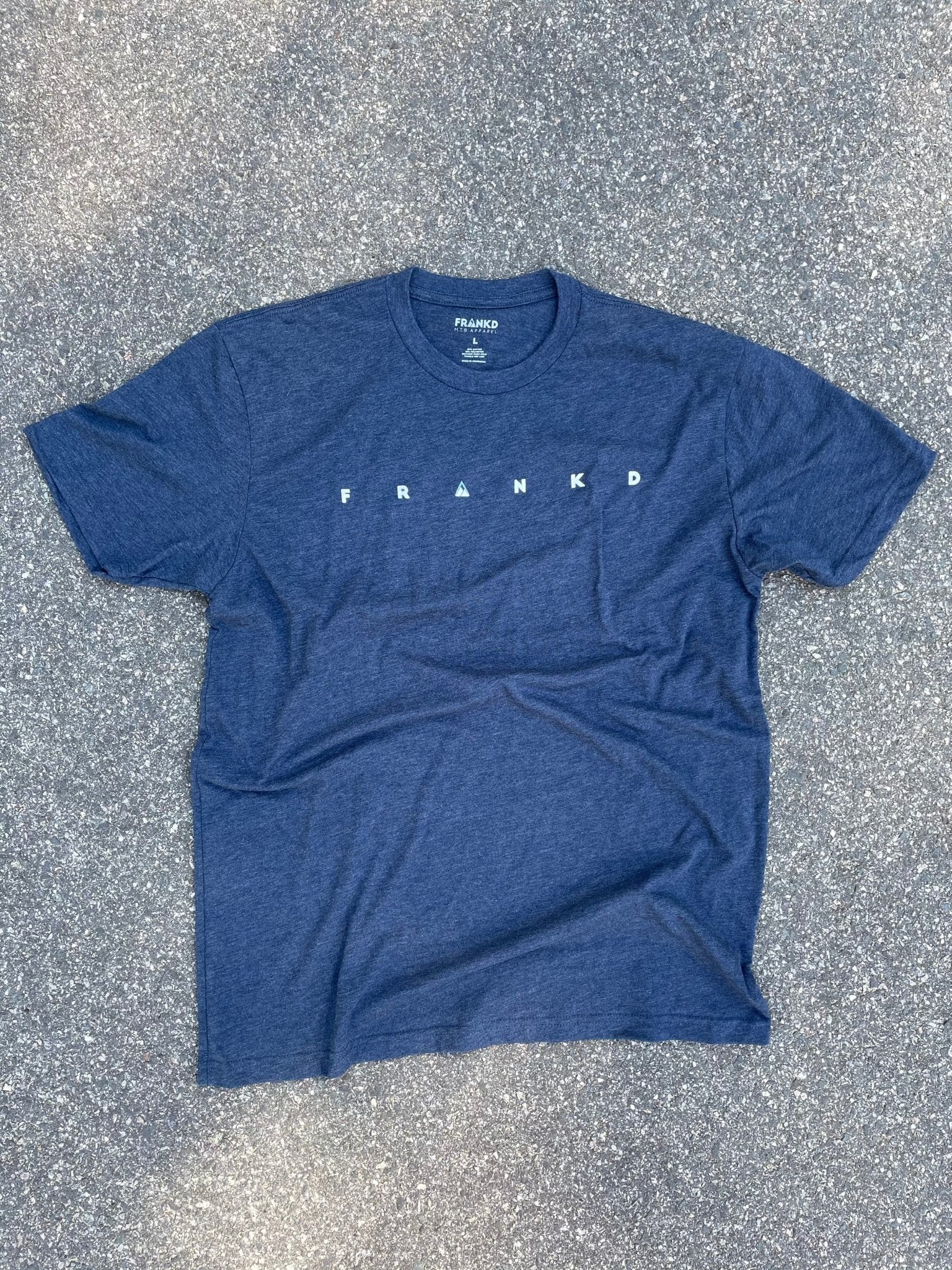 Wordmark Tech Tee Navy - Frankd MTB Apparel