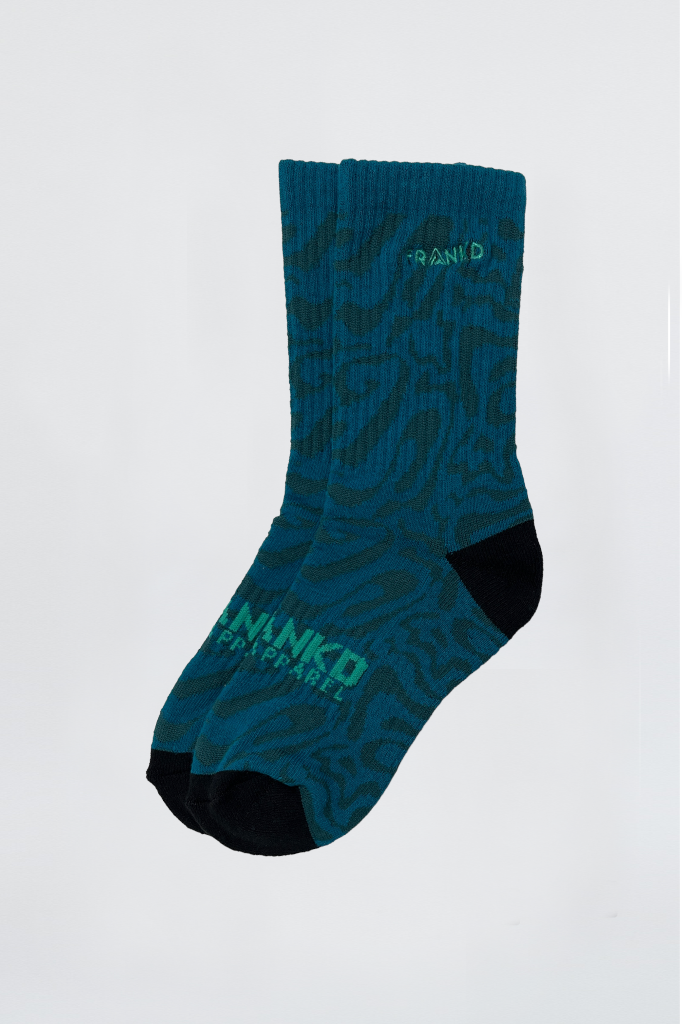 Jacquard Crew Sock - Lake Blue