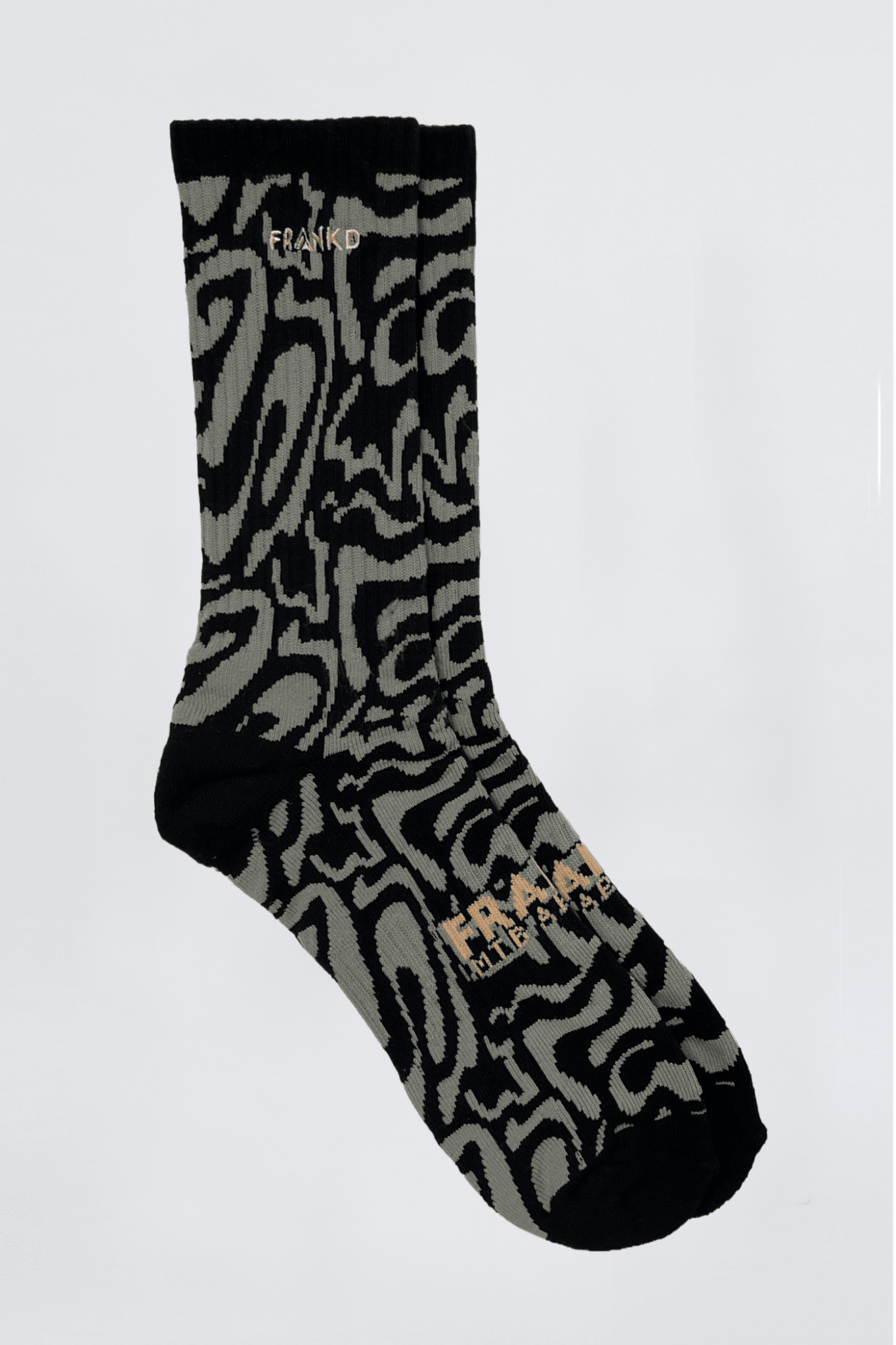 Jacquard Crew Sock - Granite - Frankd MTB Apparel