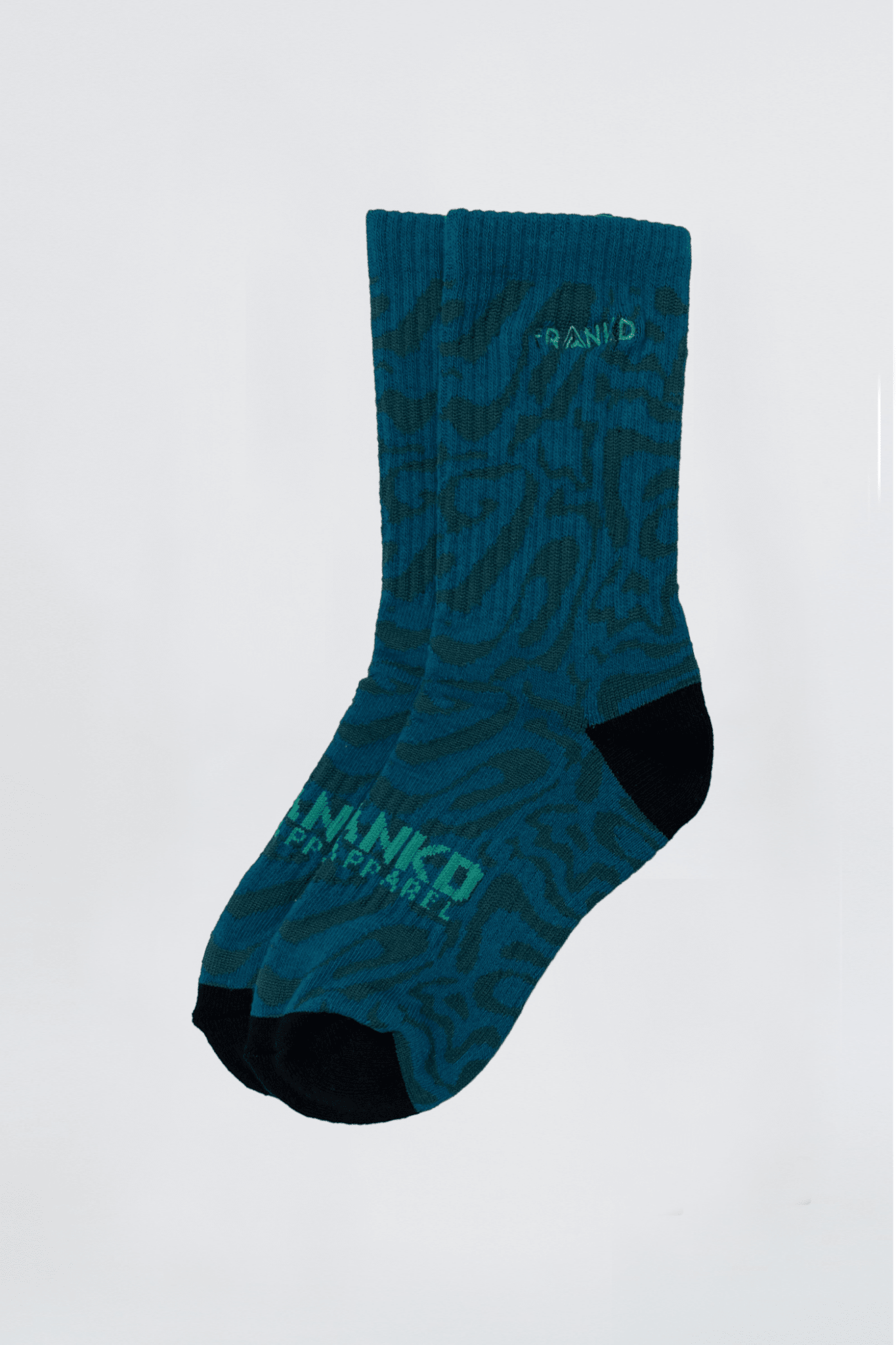 Jacquard Crew Sock - Lake Blue - Frankd MTB Apparel
