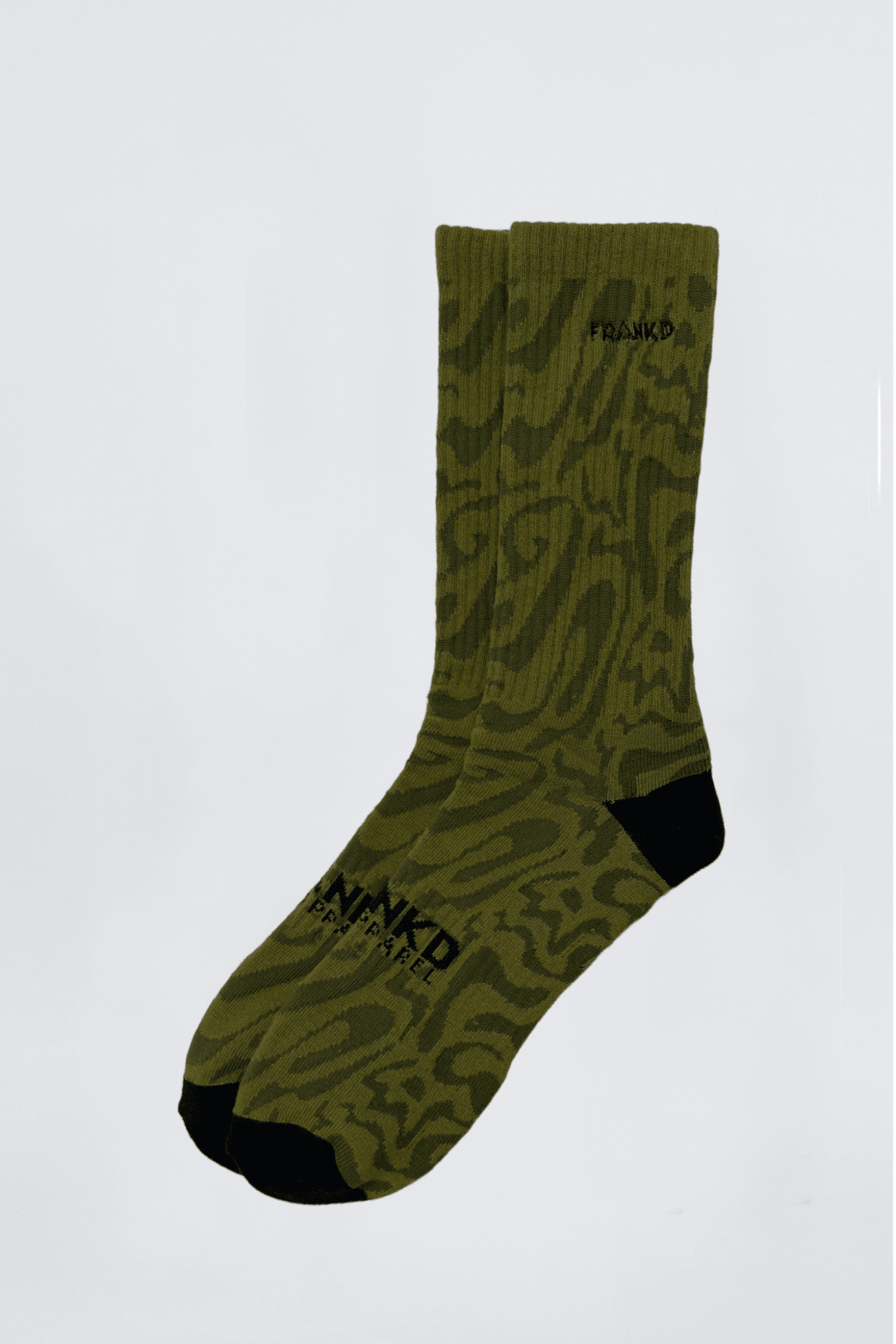 Jacquard Crew Sock - Moss - Frankd MTB Apparel