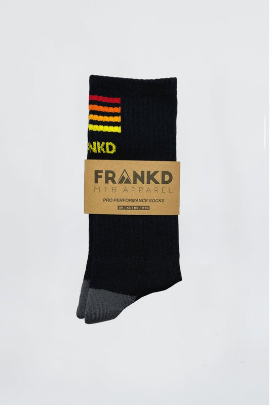 MTB Crew Sock - Race Stripes - Frankd MTB Apparel