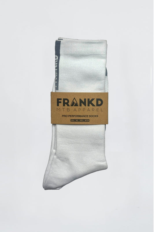 Pro Performance Sock - White - Frankd MTB Apparel