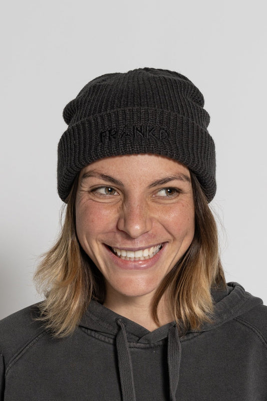 Embroidered Beanie - Charcoal - Frankd MTB Apparel