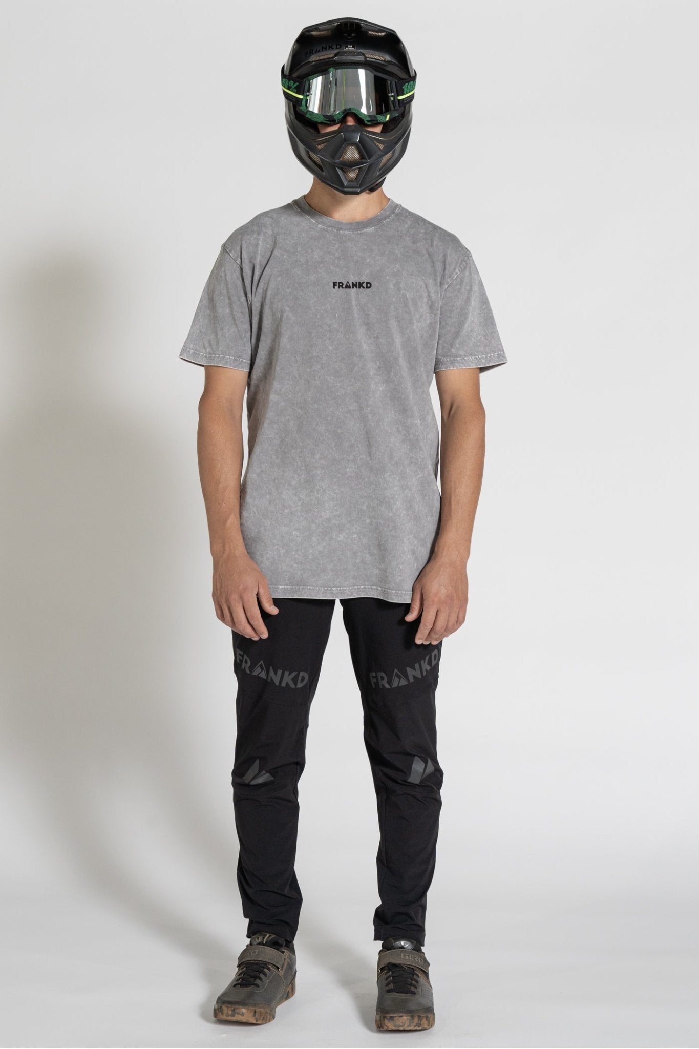 Stonewash Embroidered Tee - Frankd MTB Apparel